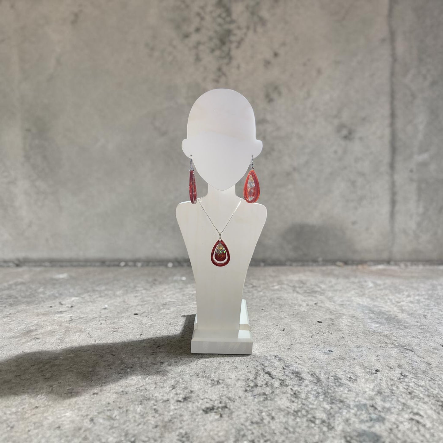 Double Teardrop Necklace Set