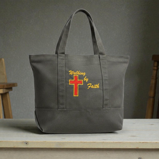 Walking by Faith Tote Bags