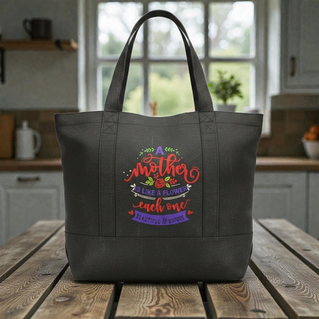 Mother is Like a Flower Tote Bags
