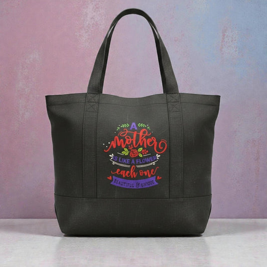 Mother is Like a Flower Tote Bags